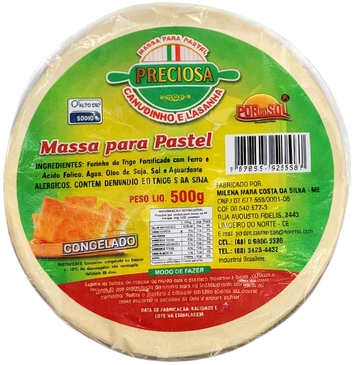 Discos de massa para pastel