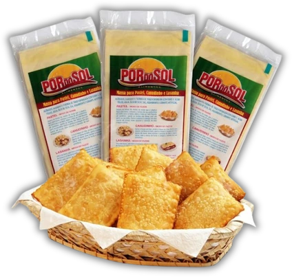Massa para pastel, canudinho e lasanha